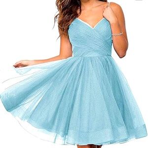 Light blue prom dress